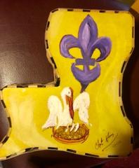 Basket Louisiana Basket drawn by Chef Hans painted by Chris